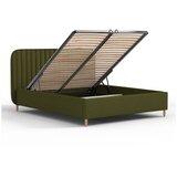 Maison de Rêve Zeleni tapecirani bračni krevet s prostorom za odlaganje s podnicom 140x200 cm Noto – | shoptok.hr