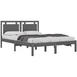  Okvir za krevet od masivne borovine sivi 200 x 200 cm | shoptok.hr