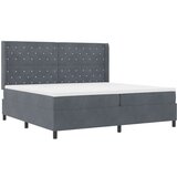 Box Spring Krevet s Madracem Tamno Siva 200x200 cm Baršun Cijene