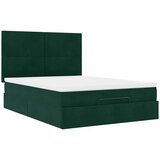  Ottoman krevet s madracima tamnozeleni 140x190 cm baršun | Shoptok.si