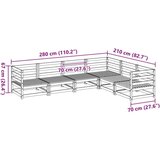 vidaXL 6-dijelni set vrtnih sofa voštano smeđi od masivne borovine | shoptok.hr