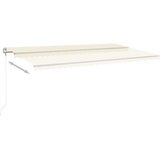  Tenda na ručno uvlačenje s LED svjetlima 6 x 3 5 m krem | shoptok.hr