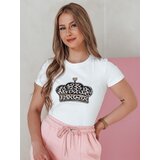 DStreet T-shirt damski z koroną BLINGESSO biały | ePonuda.com