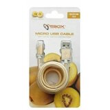 S Box Kabel USB A-B mikro 1,5m bombažna zaščita, zlat USB-10315G | Shoptok.si