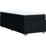 vidaXL Krevet s oprugama i madracem crni 90x200 cm od tkanine | shoptok.hr