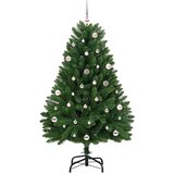 vidaXL Umestno božično drevo z LED lučmi Zelena 150 cm PVC in kovina | Shoptok.si