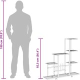  Stalak za cvijeće s kotačima 94,5 x 25 x 92,5 cm bijeli metalni | shoptok.hr