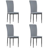 The Living Store Jedilni stoli 4 kosi svetlo siv žamet - Jedilni Stol, (21419560) | Shoptok.si