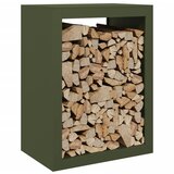  Stalak za drva za ogrjev zeleni 60x40x80 cm čelični | Eponuda.com