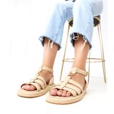  Beige gladiator sandals fastened at the ankle Nargiz | ePonuda.com