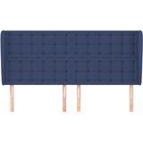  Uzglavlje s ušima plavo 183x23x118/128 cm od tkanine | shoptok.hr