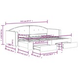  Dnevni krevet na razvlačenje plavi 80 x 200 cm baršunasti | shoptok.hr