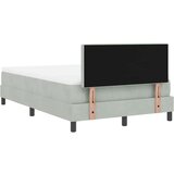 vidaXL Postelja s box springom in vzmetnico & LED lučjo svetlo siva 120x190 cm iz žameta | Shoptok.si