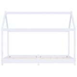  Okvir za dječji krevet od masivne borovine bijeli 70 x 140 cm | shoptok.hr