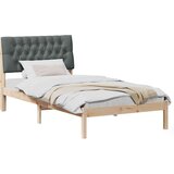 vidaXL Posteljni okvir z oblazinjenim vzglavjem Rjava 100 x 200 cm | Shoptok.si