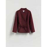 Reserved Jakna s visokim udjelom vune - burgundy Cijene