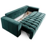 ELTAP Tamno zelena baršunasti sklopiva/s prostorom za odlaganje sofa 247 cm Lazaro – | shoptok.hr