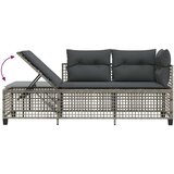  3-dijelni set kutne vrtnih sofa s jastucima sivi od poliratana | shoptok.hr