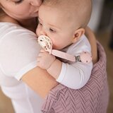 BabyOno Silikonski privjesak za dudu s kopčom, roza | shoptok.hr