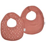 Bébé Douceur Opečnato oranžni slinčki iz muslina v kompletu 2 ks – | Shoptok.si