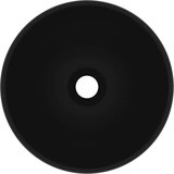 vidaXL Luksuzni okrugli umivaonik mat crni 32,5 x 14 cm keramički | shoptok.hr