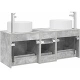  Set namještaja za kupaonicu 3 kom. Betonska siva 49,5 x 44,5 x 65,5 cm | Shoptok.si