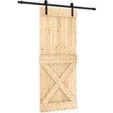  Klizna vrata s priborom za montažu 85 x 210 cm masivna borovina | shoptok.hr