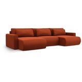 Cosmopolitan Design Ciglasta baršunasti sklopiva/s prostorom za odlaganje kutna garnitura (u obliku slova "U") Belfast – | shoptok.hr