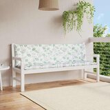  Jastuci za vrtnu klupu 2 kom s uzorkom lišća 200x50x7cm tkanina | shoptok.hr