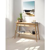 Unique Furniture Stranska mizica z mizno ploščo v hrastovem dekorju 40x110 cm Barrali – | Shoptok.si
