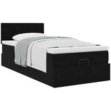  Otomanski okvir kreveta s madraca crni 90x190cm baršunasti | shoptok.hr