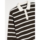 Sinsay Pamučna majica dugih rukava na pruge | shoptok.hr