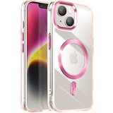 AVIZAR Ohišje MagSafe za iPhone 15 Plus in 14 Plus Crystal Color Back, Šampanjec roza, (5000013295) | Shoptok.si