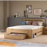 Livetastic POSTELJA 140 cm x 200 cm , leseni material siva, hrast artisan | Shoptok.si