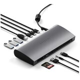 Satechi ST-UCT4DM Aluminijska Thunderbolt 4 Dock (1xT4 P 96W, 3x T4 40Gbps 15W, Ethernet, 3xUSB-A 3.2 10 Gbps, 1xUSB-A | shoptok.hr