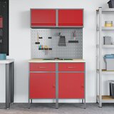  Set radnih ormarića s ladicama s policom 6 pcs Crvena | shoptok.hr