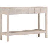 vidaXL Konzolni stol bijeli 110 x 35 x 75 cm od masivnog drva manga | shoptok.hr