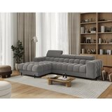 ELTAP Temno siva žametna raztegljiva/s prostorom za shranjevanje kotna sedežna garnitura (levi kot/z ležalnikom) Felro – | Shoptok.si