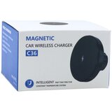  Magnetni držač z auto sa induktivnim punjenjem 15W - crni | Shoptok.si
