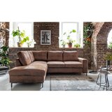Miuform Smeđa sklopiva kutna garnitura od imitacije kože (s lijevim kutom) Lofty Lilly – | shoptok.hr