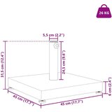 vidaXL Osnove za vanjske suncobrane Tamno drvo 45 x 45 x 31.5 cm | shoptok.hr