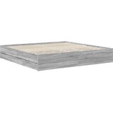 Krevetna konstrukcija Siva Sonoma 200 x 200 cm Inženjersko Drvo | shoptok.hr