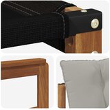  Set vanjskih sofa 3 kom. Prirodna i svijetlo siva | shoptok.hr