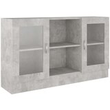 vidaXL Vitrina siva boja betona 120 x 30,5 x 70 cm od iverice | shoptok.hr