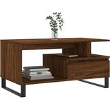 vidaXL Stolić za kavu smeđi hrast 90x49x45 cm konstruirano drvo | shoptok.hr