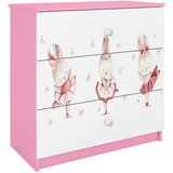  Dječja komoda - ZEKO S LEPTIRIMA - roza | shoptok.hr