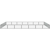  Ograda za pse s 24 panela crna 100 x 50 cm čelik obložen prahom | shoptok.hr