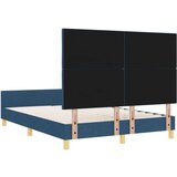 vidaXL Postelja Modra 140x190 cm Tkanina, (22048964) | Shoptok.si