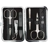 set za manikuro 7260 mc n, črno-bel pikčast etui