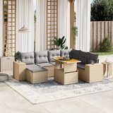  8-dijelni set vrtnih sofa od poliratana s jastucima sivi | shoptok.hr